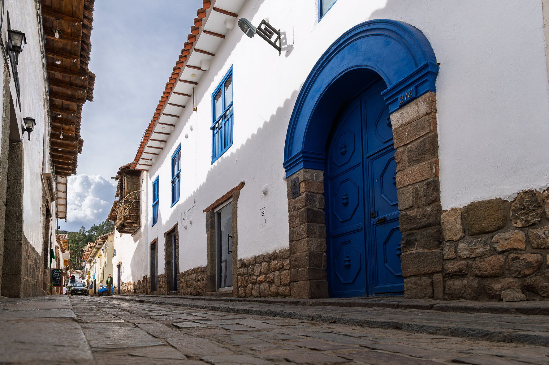 Fachada y puerta del hotel boutique en Cusco Peru, Quinta San Blas 